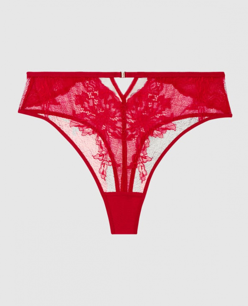 Ropa Interior La Senza High Cintura Tanga Panty Mujer Rojas | TufWZ0Hb