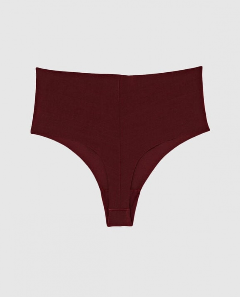 Ropa Interior La Senza High Cintura Tanga Panty Mujer Rojas Burdeos | 9evpLG7g