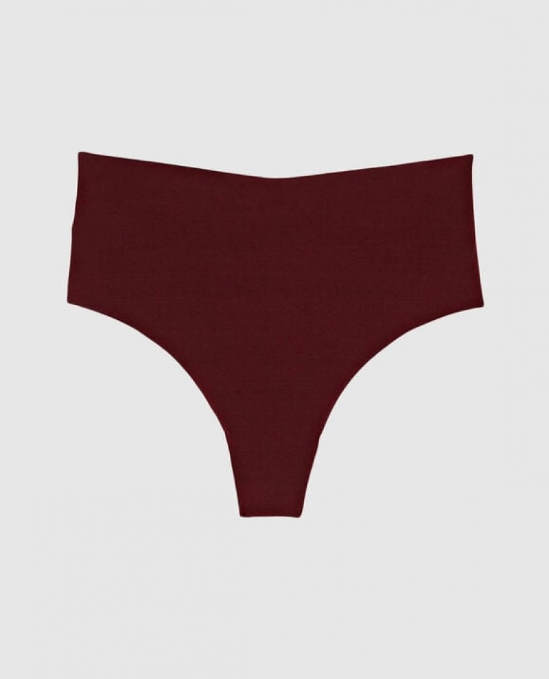 Ropa Interior La Senza High Cintura Tanga Panty Mujer Rojas Burdeos | 9evpLG7g