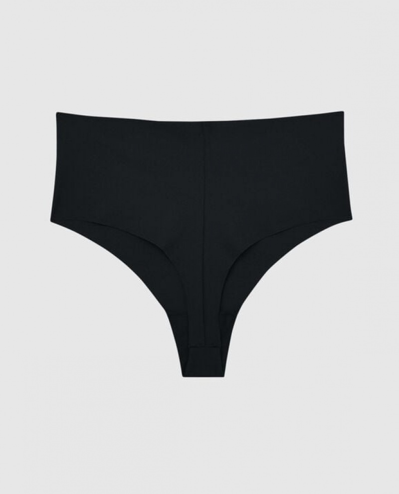 Ropa Interior La Senza High Cintura Tanga Panty Mujer Negras | RG1CvIuG