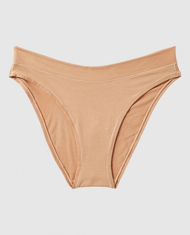 Ropa Interior La Senza High Leg Bikini Panty Mujer Pecan | hLn0yutC