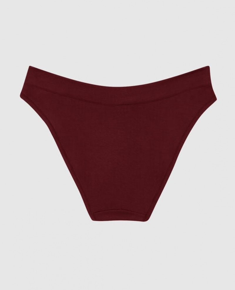 Ropa Interior La Senza High Leg Bikini Panty Mujer Rojas Burdeos | uJVChqlu