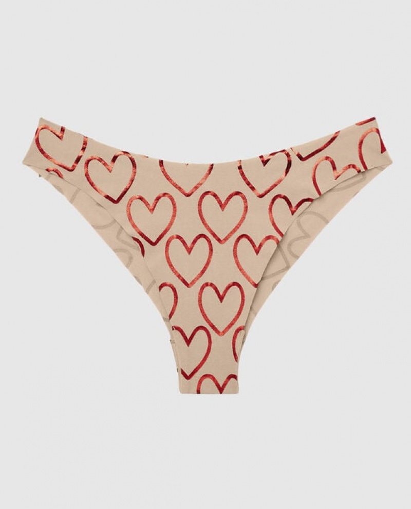 Ropa Interior La Senza High Leg Cheeky Panty Mujer Foiled Hearts Rosetan | E5NCI8j2