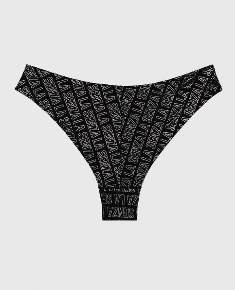 Ropa Interior La Senza High Leg Cheeky Panty Mujer Negras | uaFvwBHW