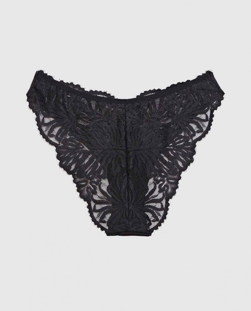 Ropa Interior La Senza High Leg Cheeky Panty Mujer Negras | pq1OsQVN