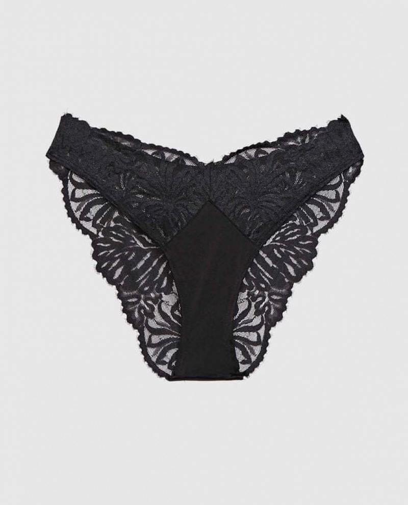 Ropa Interior La Senza High Leg Cheeky Panty Mujer Negras | pq1OsQVN