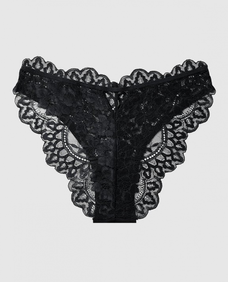 Ropa Interior La Senza High Leg Cheeky Panty Mujer Negras | htYhoeQV