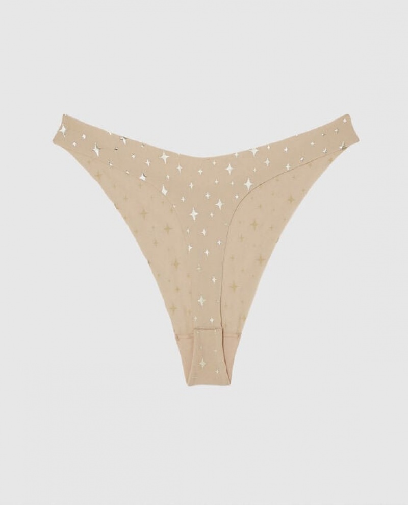 Ropa Interior La Senza High Leg Tanga Panty Mujer Stardust Sparkle Rosetan | U6v2okW8