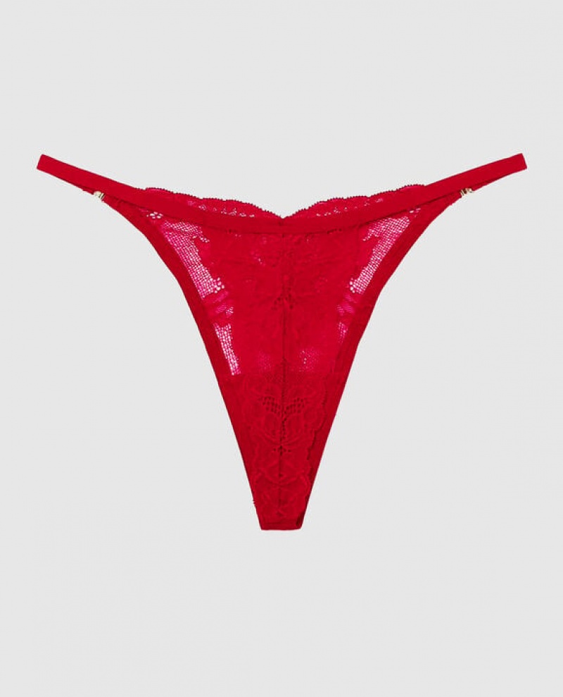 Ropa Interior La Senza High Leg Tanga Panty Mujer Rojas | J3XyWBqv