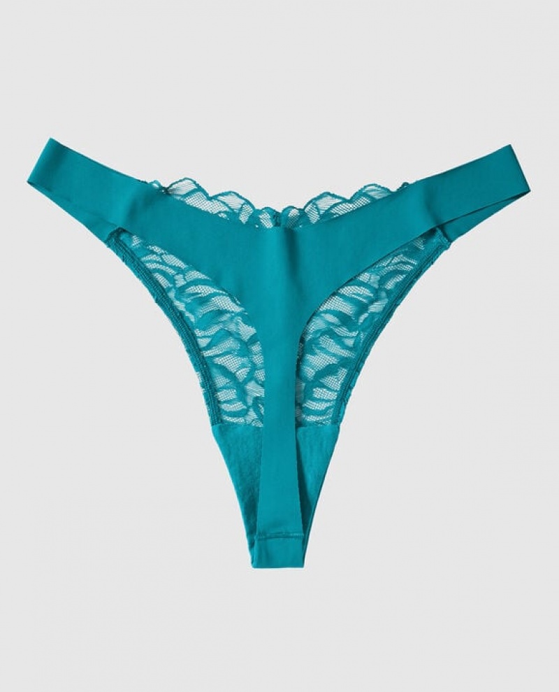 Ropa Interior La Senza High Leg Tanga Panty Mujer Tahitian Tide | X1FyUOPu