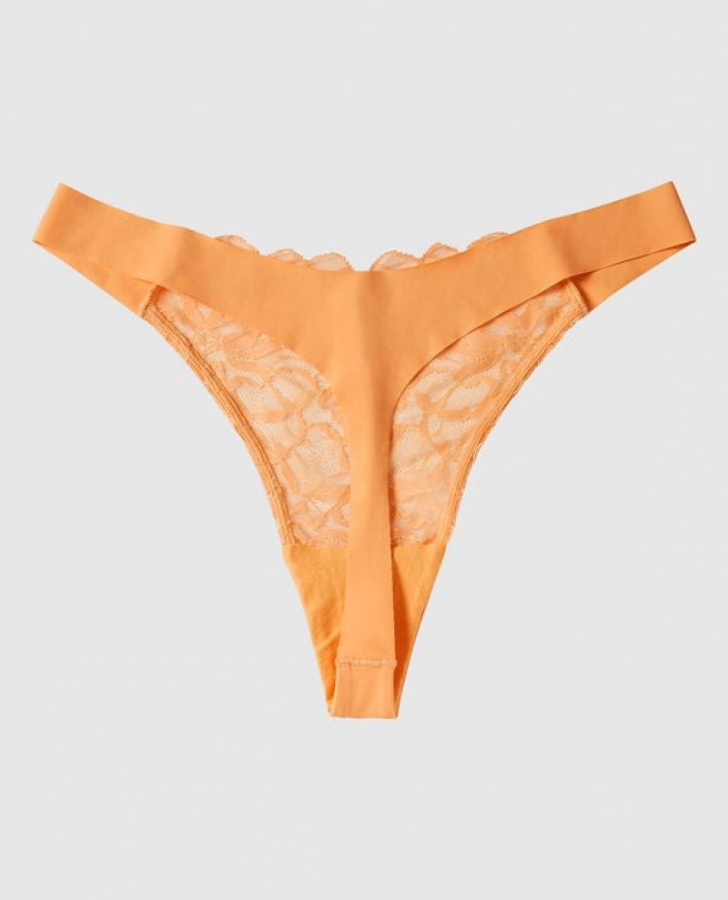 Ropa Interior La Senza High Leg Tanga Panty Mujer Naranjas Creme | NNBFXgAQ