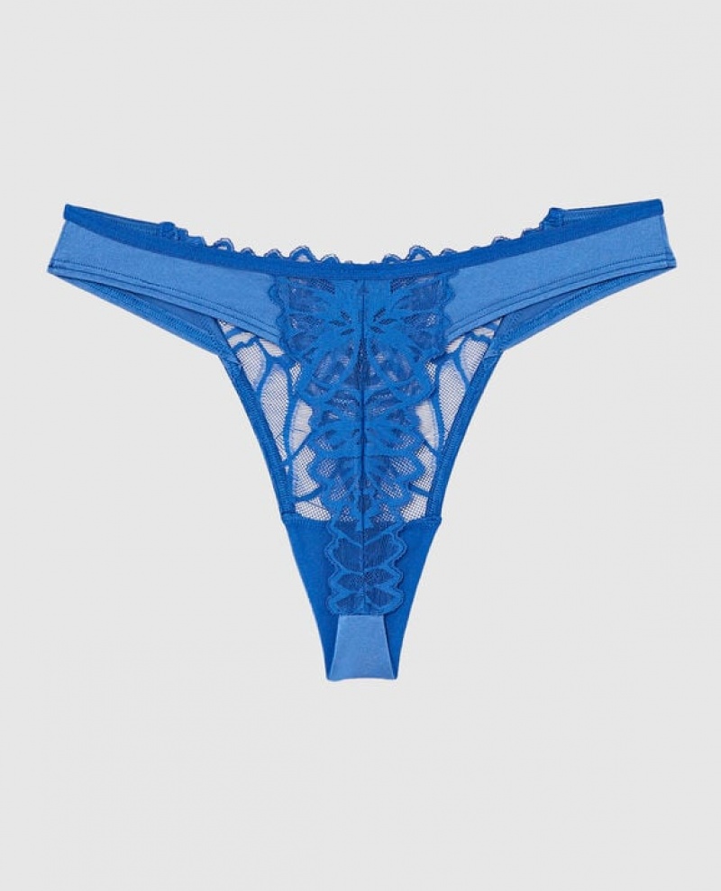 Ropa Interior La Senza High Leg Tanga Panty Mujer Azules Oscuro | FHd9UBfd