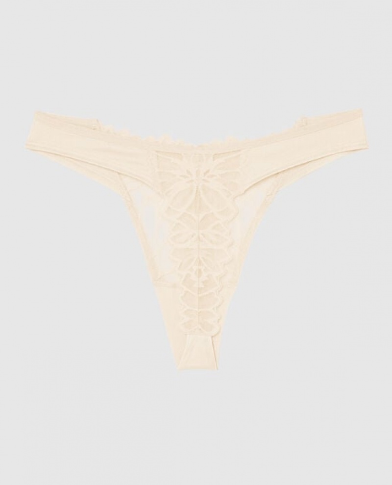 Ropa Interior La Senza High Leg Tanga Panty Mujer Pearl | Vw5iZe0c