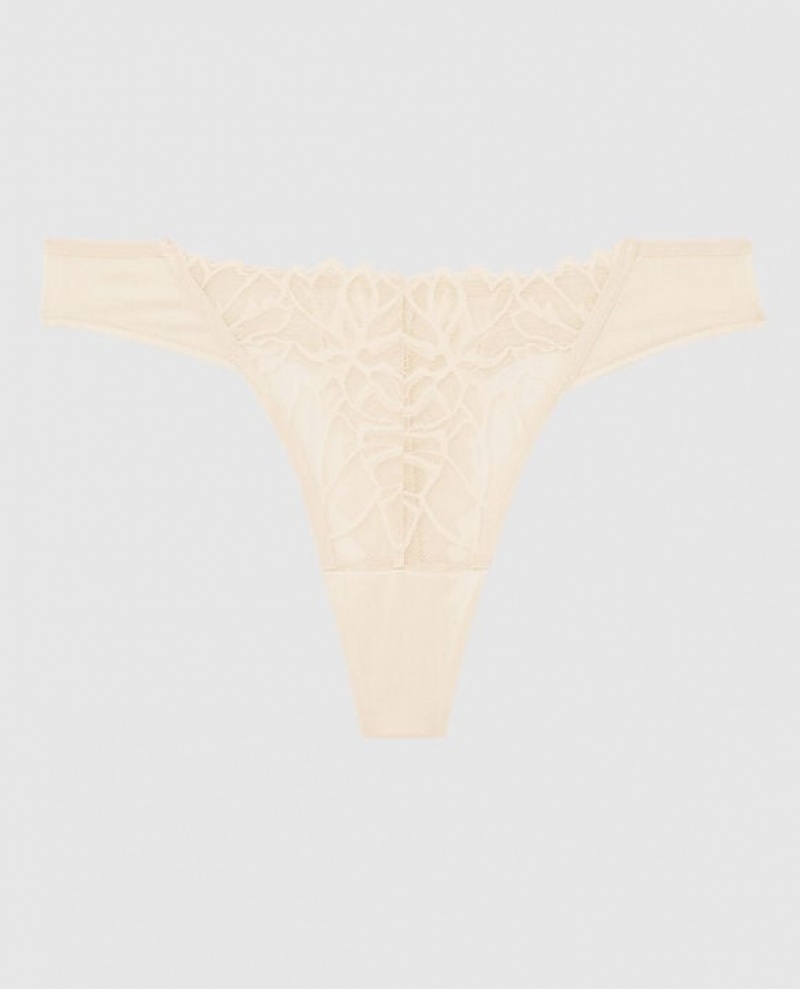 Ropa Interior La Senza High Leg Tanga Panty Mujer Pearl | Vw5iZe0c