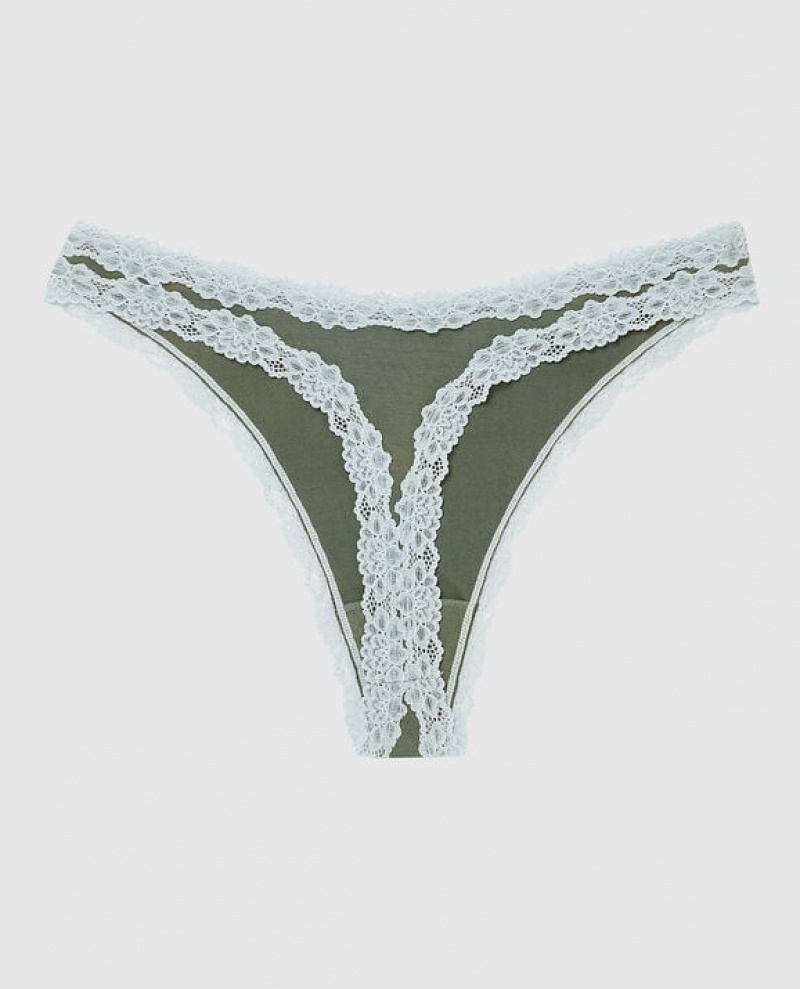 Ropa Interior La Senza High Leg Tanga Panty Mujer Verde Menta | aHKxW8wq