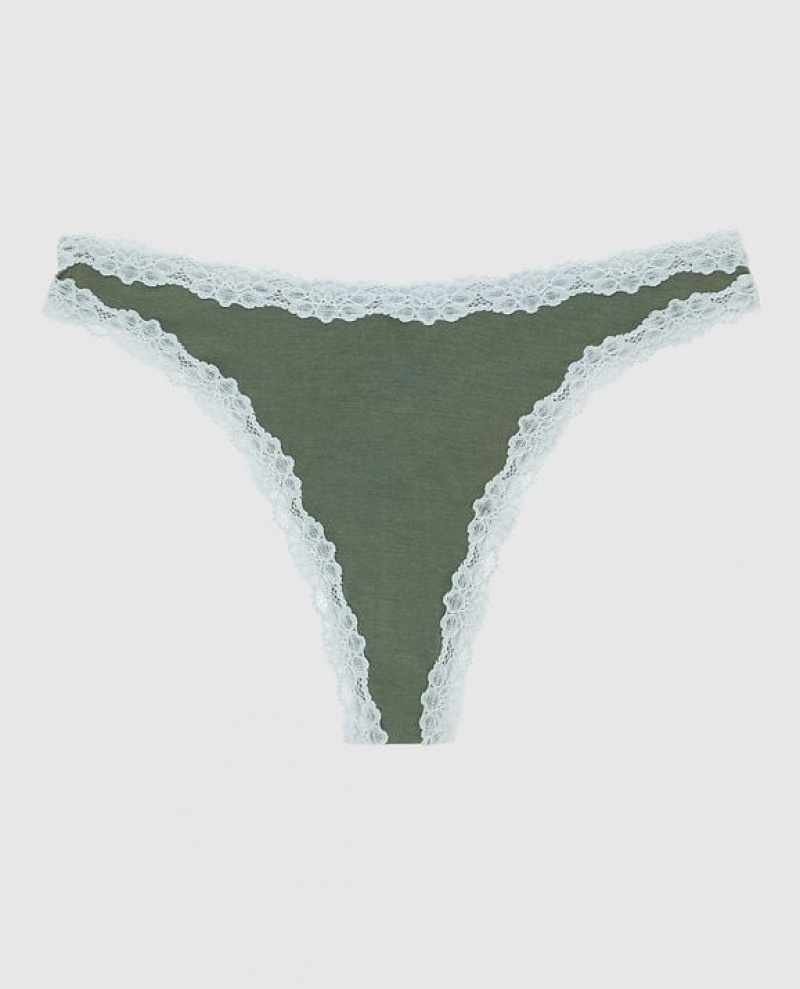 Ropa Interior La Senza High Leg Tanga Panty Mujer Verde Menta | aHKxW8wq