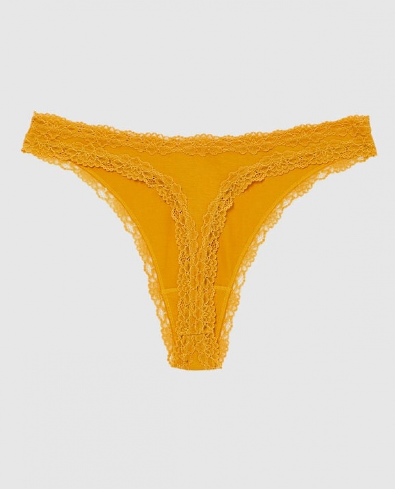 Ropa Interior La Senza High Leg Tanga Panty Mujer Limonite | KauXhqtL