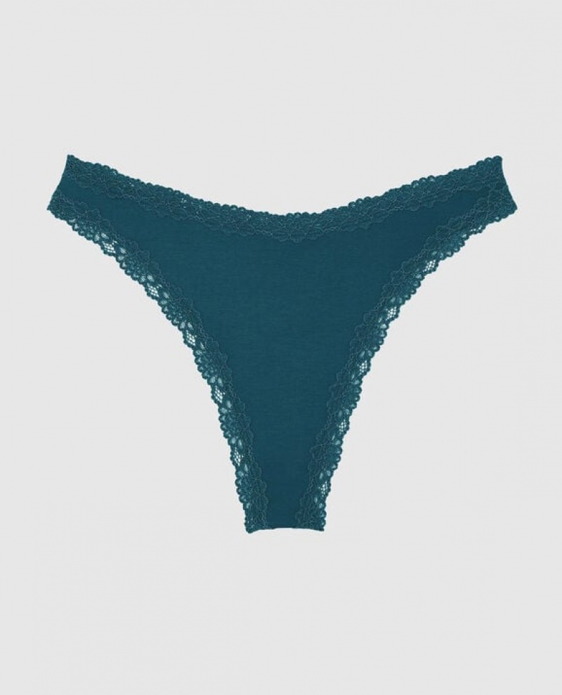 Ropa Interior La Senza High Leg Tanga Panty Mujer Verde Menta | xT1683jR