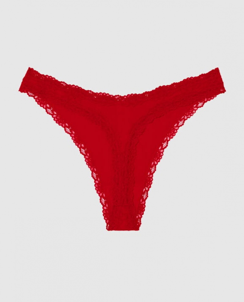 Ropa Interior La Senza High Leg Tanga Panty Mujer Rojas | dEyRHo2g