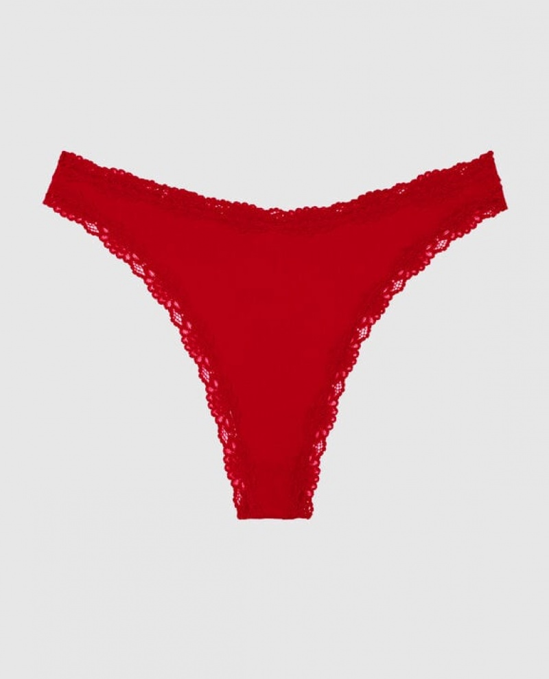 Ropa Interior La Senza High Leg Tanga Panty Mujer Rojas | dEyRHo2g