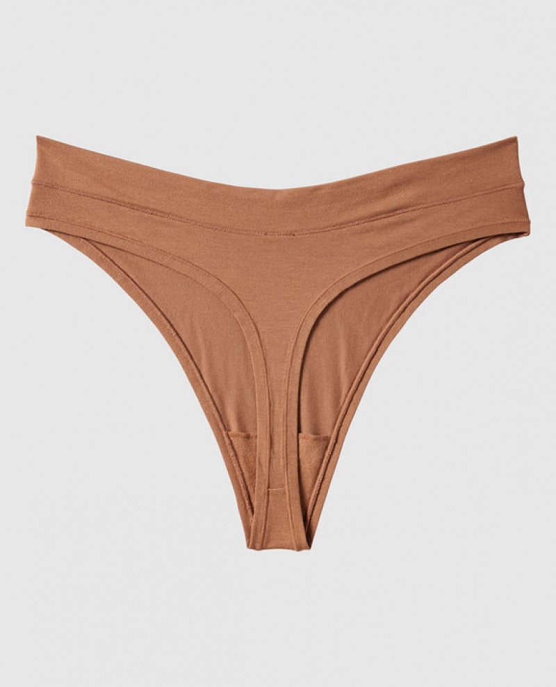 Ropa Interior La Senza High Leg Tanga Panty Mujer Caramel Kiss | zyl7nHt7