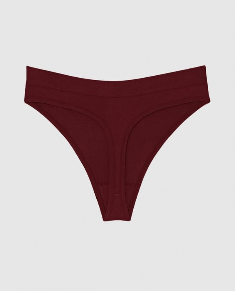 Ropa Interior La Senza High Leg Tanga Panty Mujer Rojas Burdeos | auYOuKQc