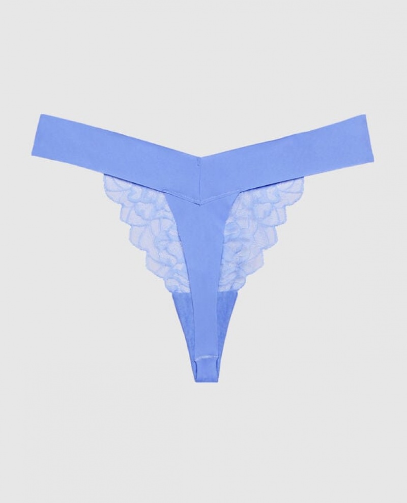 Ropa Interior La Senza High Leg Tanga Panty Mujer Azules | ZOdWhKu4