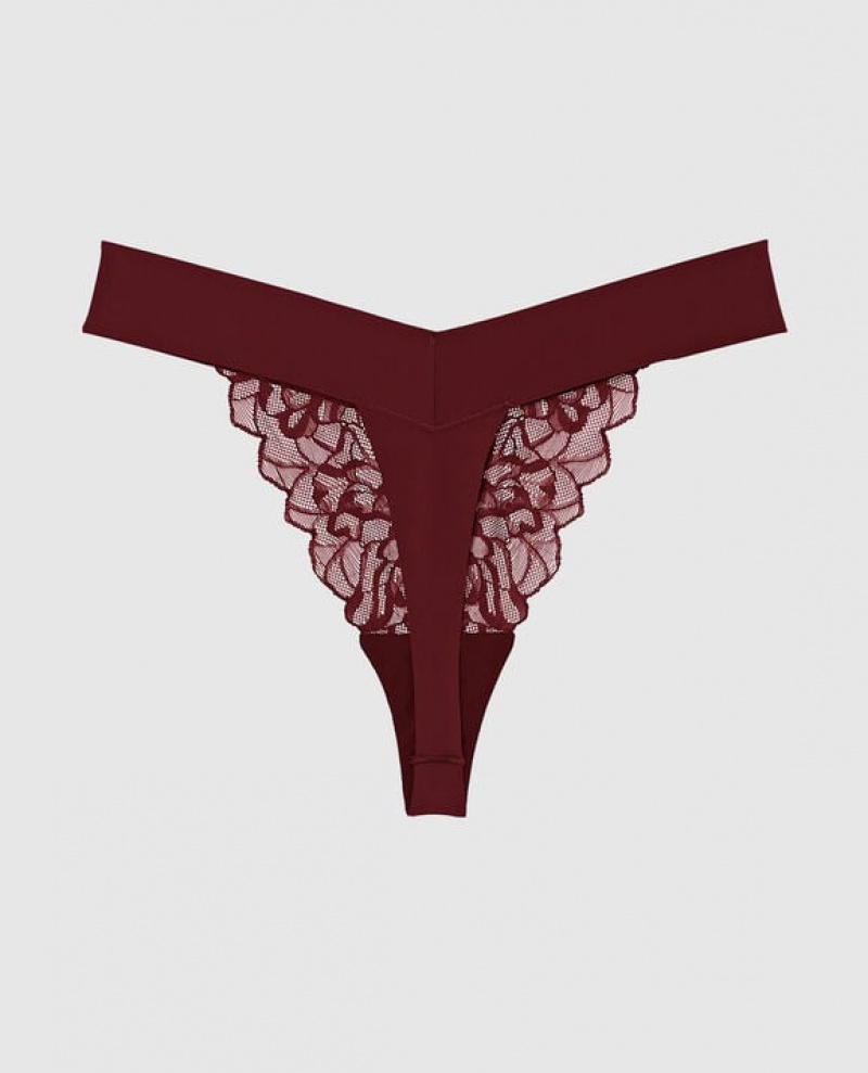 Ropa Interior La Senza High Leg Tanga Panty Mujer Rojas Burdeos | yLdJ62Zw