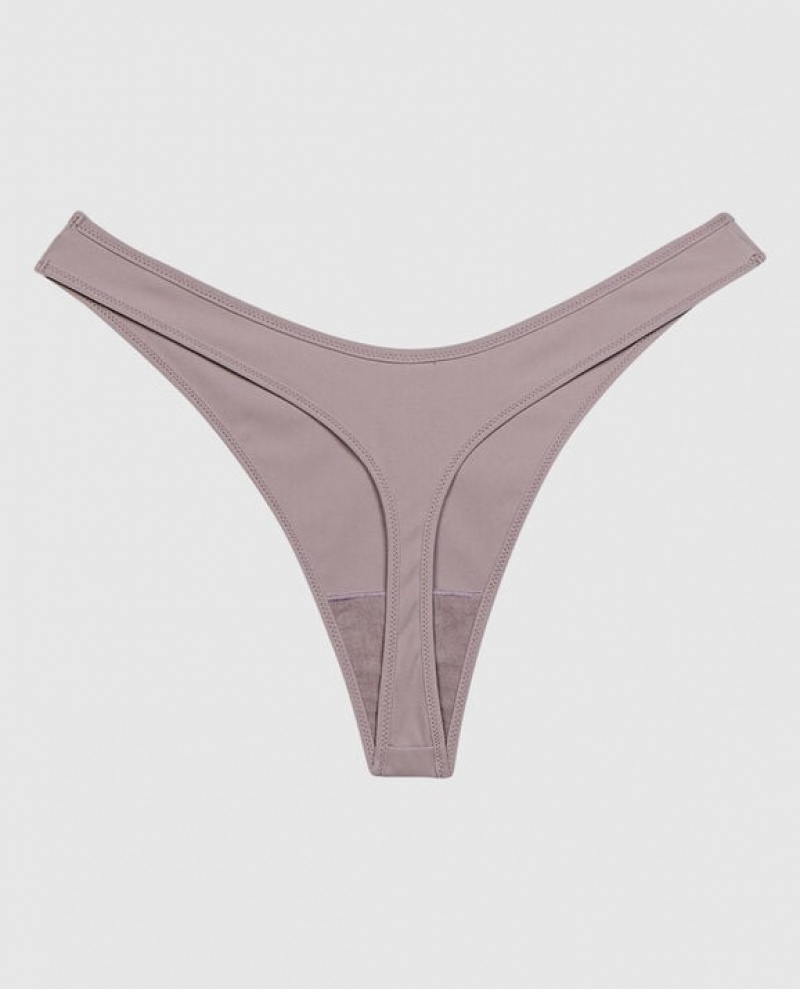 Ropa Interior La Senza High Leg Tanga Panty Mujer Winterberry | d9pREtQ8