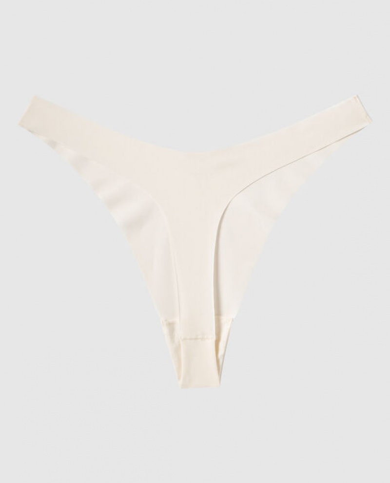 Ropa Interior La Senza High Leg Tanga Panty Mujer Creme | vrblDXBB