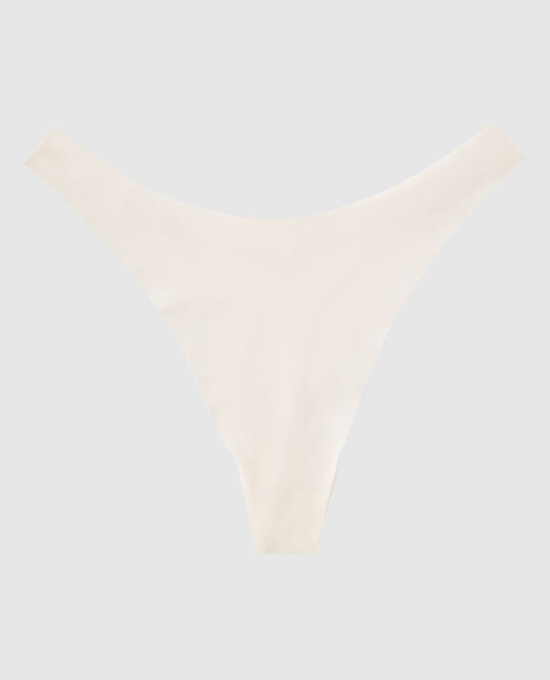 Ropa Interior La Senza High Leg Tanga Panty Mujer Creme | vrblDXBB