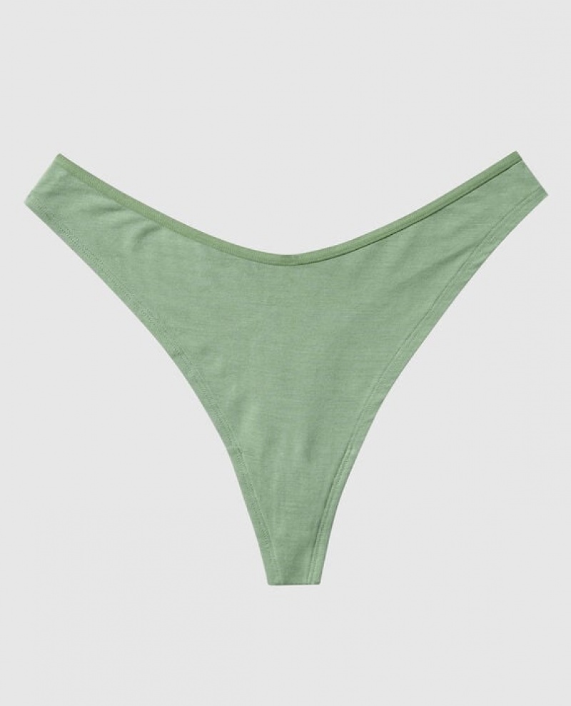 Ropa Interior La Senza High Leg Tanga Panty Mujer Verde Oliva | 40jT0T6Z