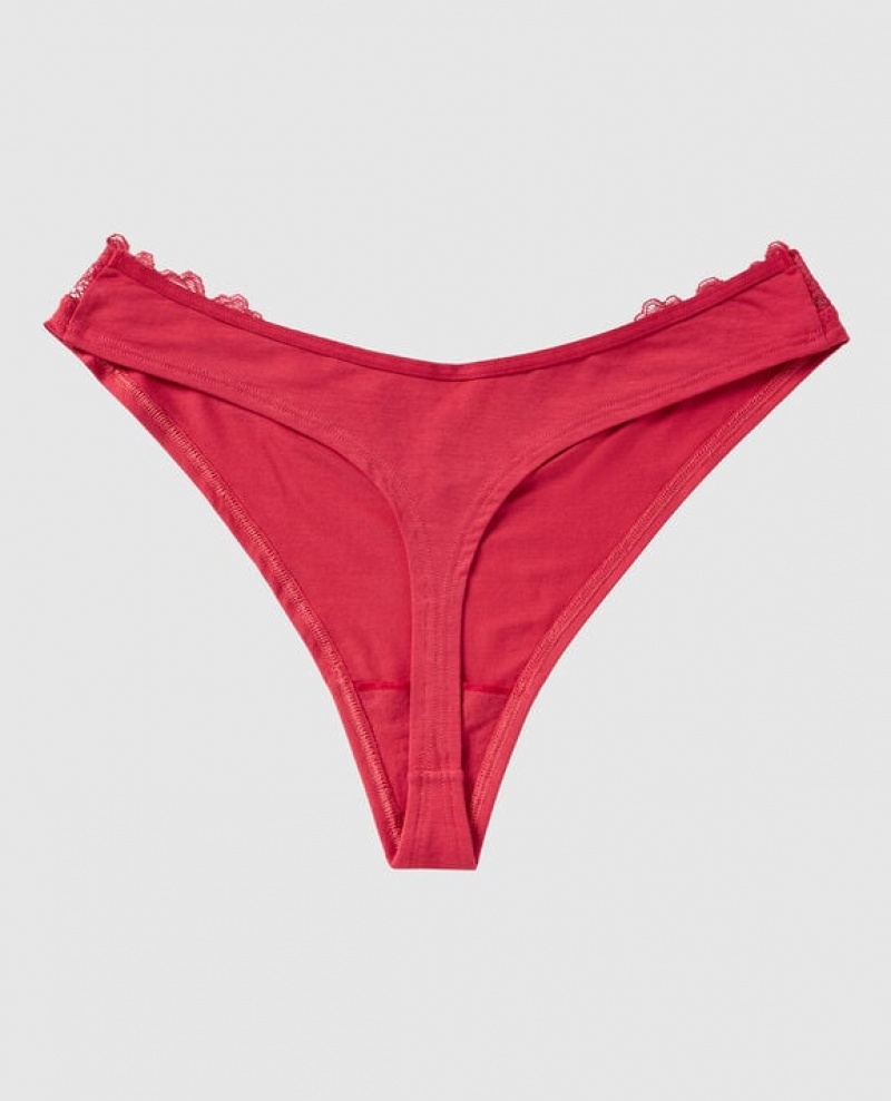 Ropa Interior La Senza High Leg Tanga Panty Mujer Sweet Raspberry | YpfFdF3K