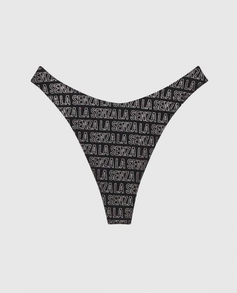 Ropa Interior La Senza High Leg Tanga Panty Mujer Negras | 9651879d