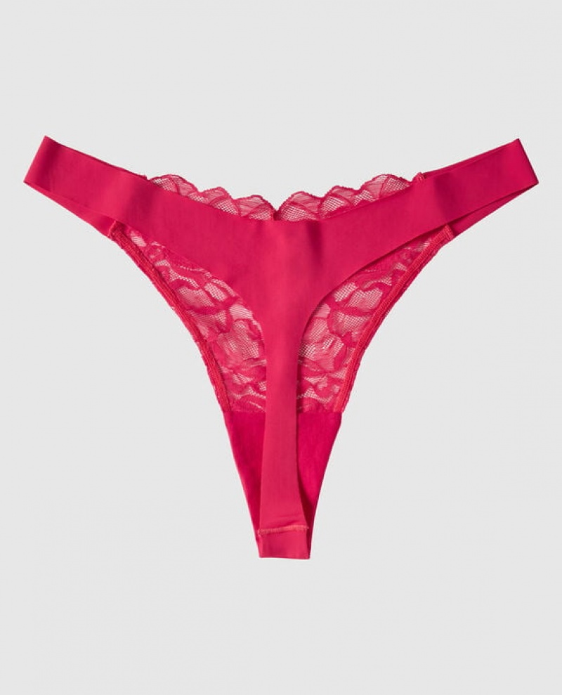 Ropa Interior La Senza High Leg Tanga Panty Mujer Sweet Raspberry | fRdoHSzI