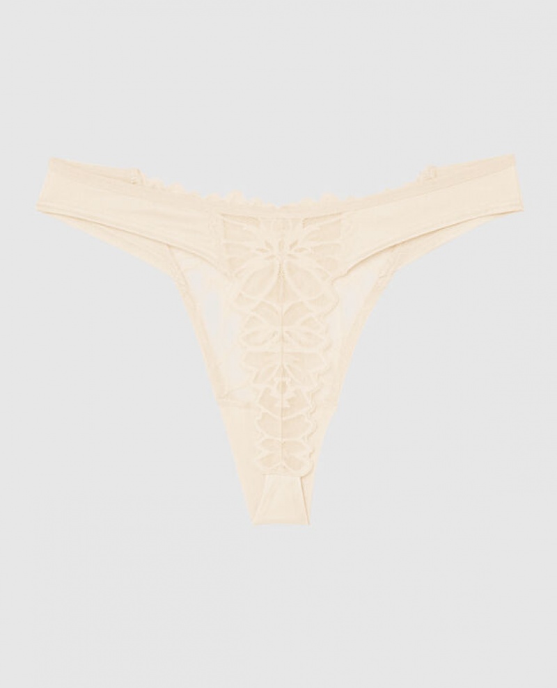 Ropa Interior La Senza High Leg Tanga Panty Mujer Pearl | 9h84djIn