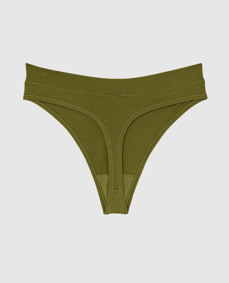 Ropa Interior La Senza High Leg Tanga Panty Mujer Avocado | zZU6etdi