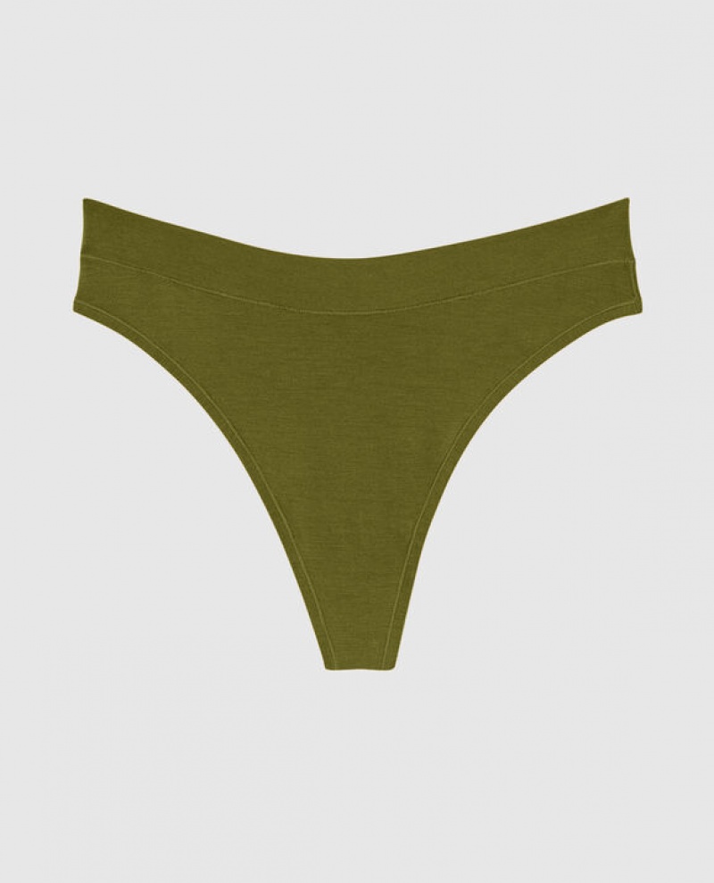 Ropa Interior La Senza High Leg Tanga Panty Mujer Avocado | zZU6etdi