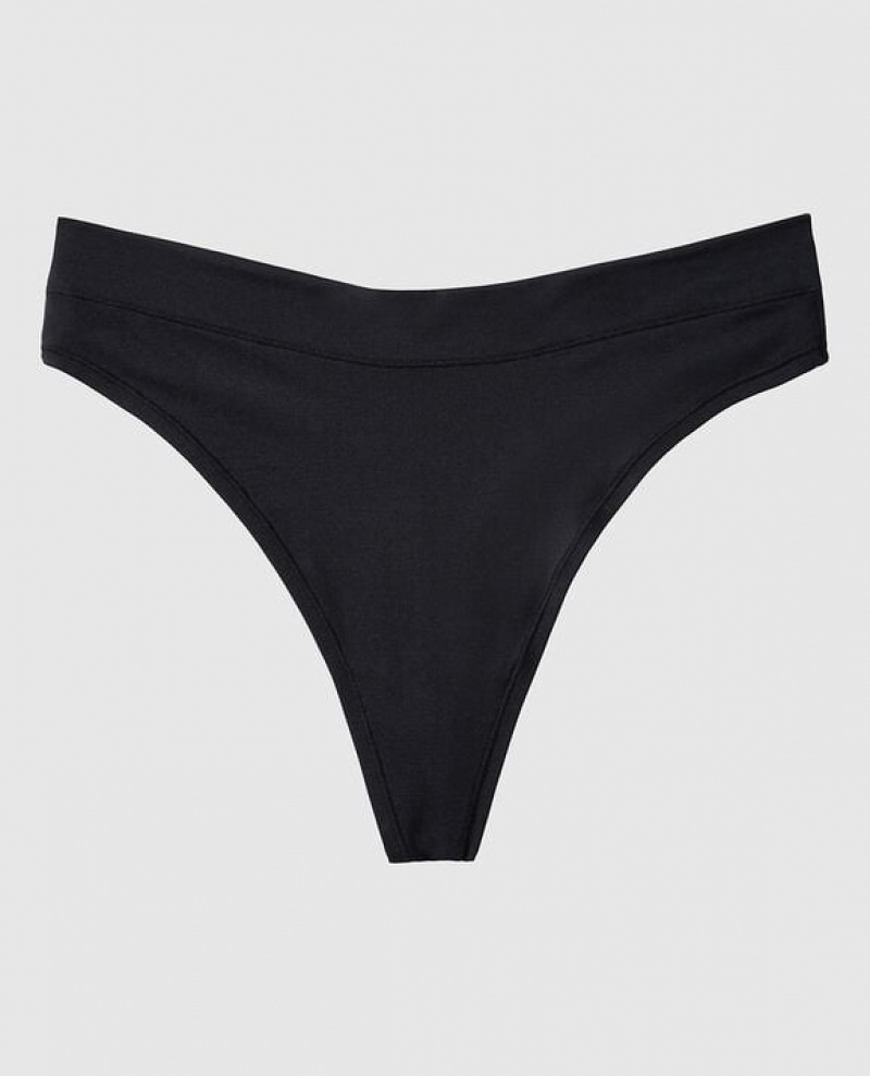 Ropa Interior La Senza High Leg Tanga Panty Mujer Negras | JFQJ7EG1