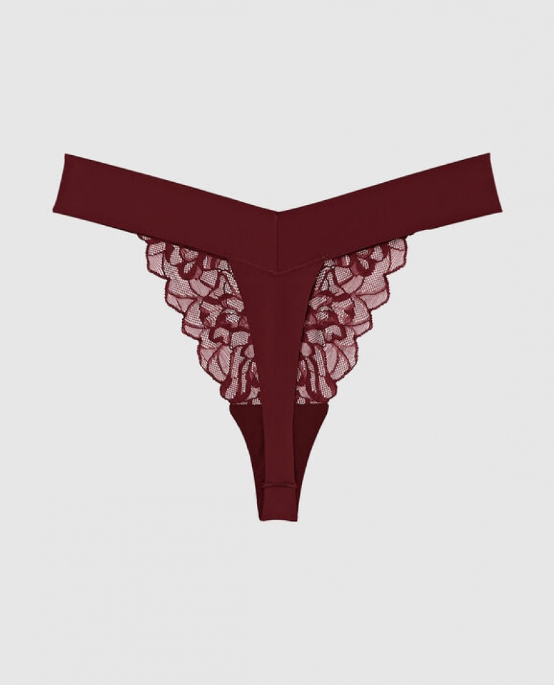 Ropa Interior La Senza High Leg Tanga Panty Mujer Rojas Burdeos | Syq8Rz8m