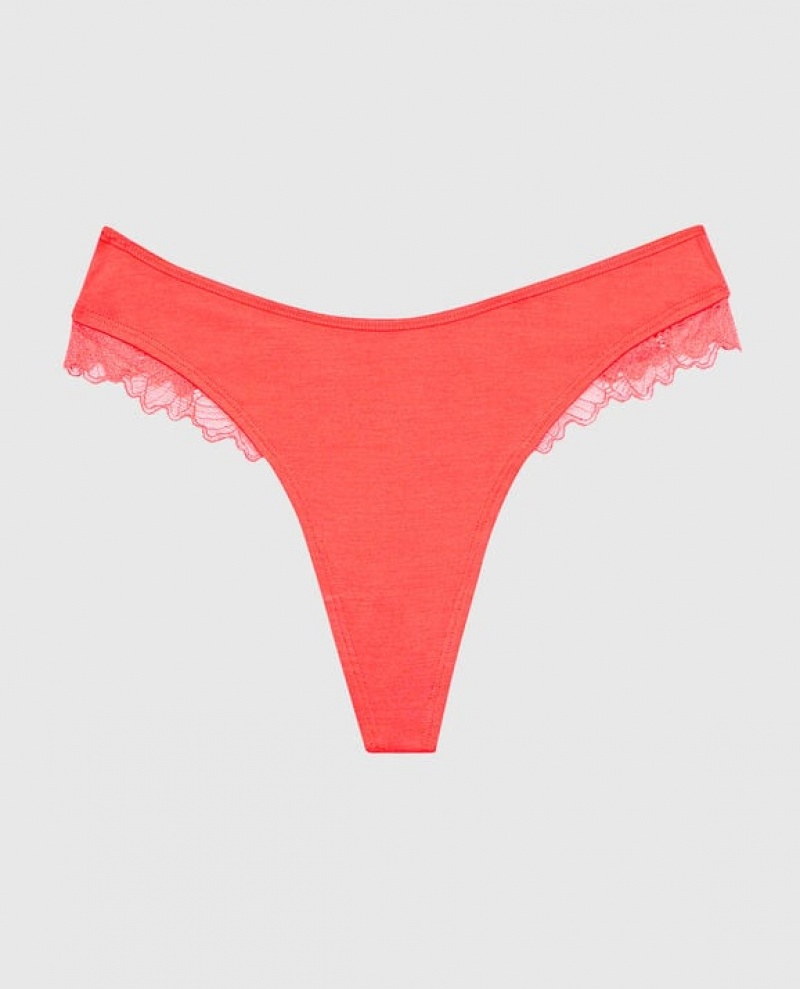 Ropa Interior La Senza High Leg Tanga Panty Mujer Rojas | E67xVi4c