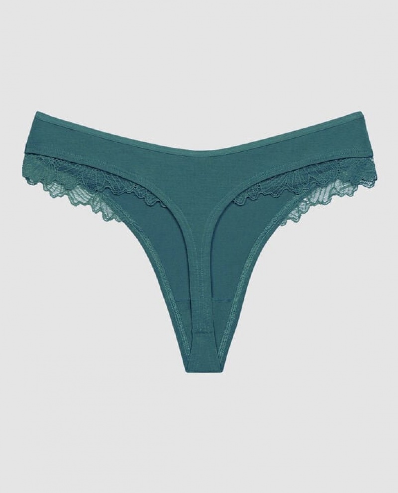 Ropa Interior La Senza High Leg Tanga Panty Mujer Tidal Turq | TxO2QKuw