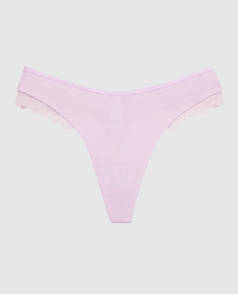 Ropa Interior La Senza High Leg Tanga Panty Mujer Moradas | RuUjQKWV