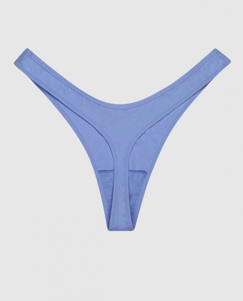 Ropa Interior La Senza High Leg Tanga Panty Mujer Azules | LQT6LtXs