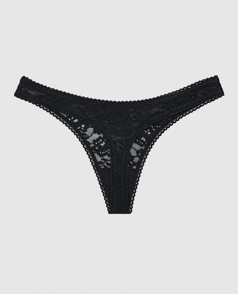 Ropa Interior La Senza Tanga Panty Mujer Negras | XZCok0ce