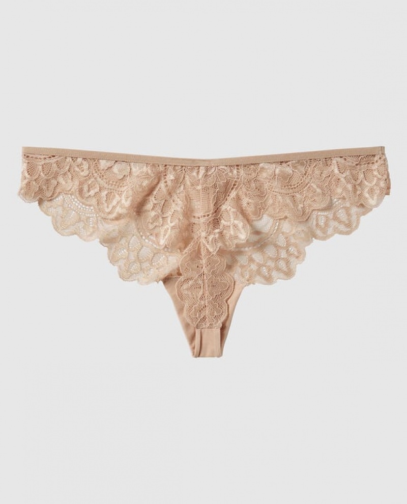 Ropa Interior La Senza Tanga Panty Mujer Rosas Marrones | Q2sy4tbd