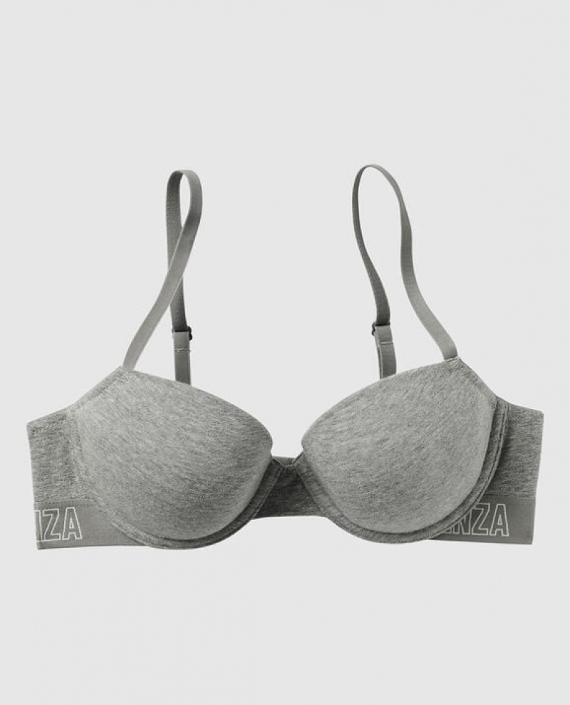 Bras La Senza Lightly Forro Demi Mujer Gris | NyNVp0RL