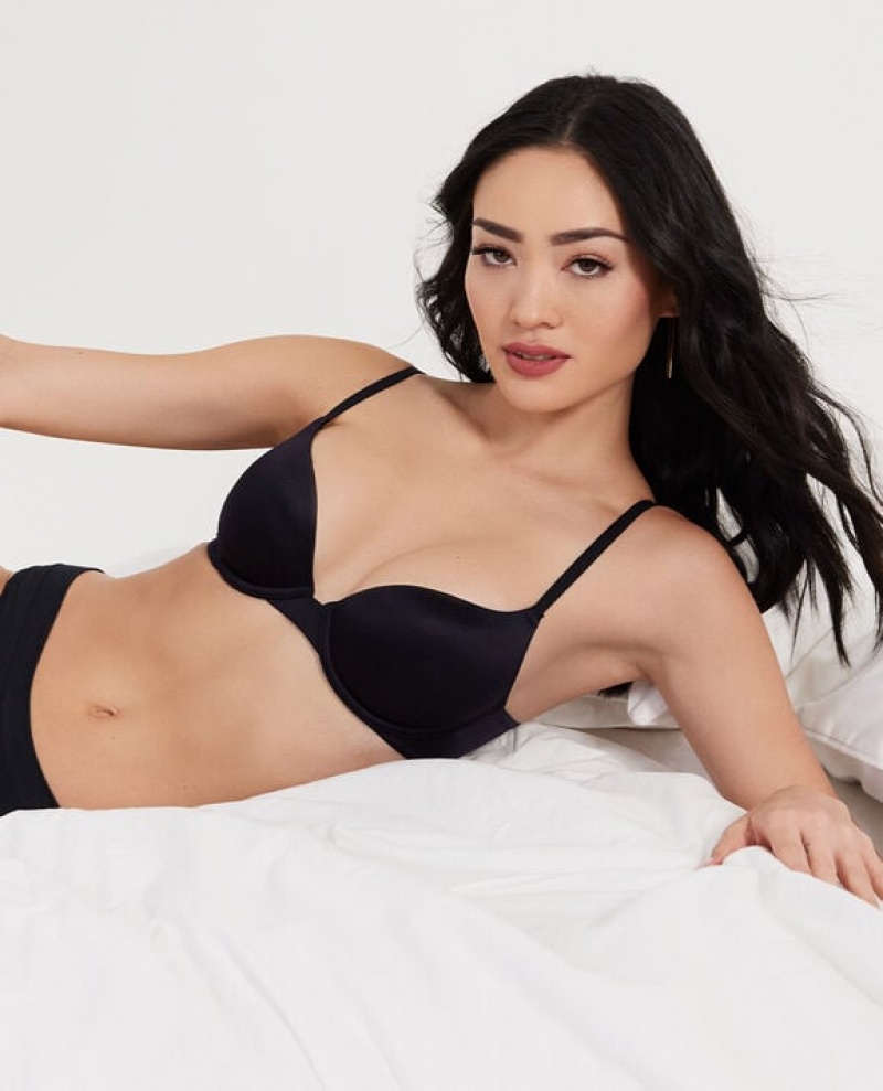 Bras La Senza Lightly Forro Demi Mujer Negras | KmQctlOG