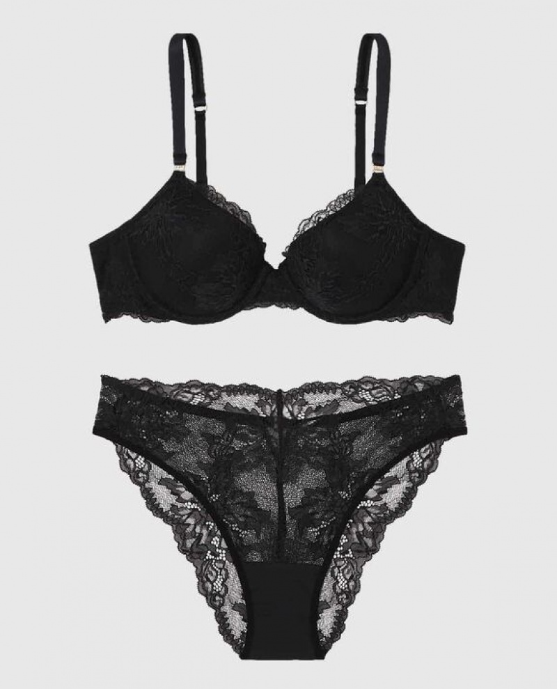 Bras La Senza Lightly Forro Full Coverage Mujer Negras | OVFcuTHM