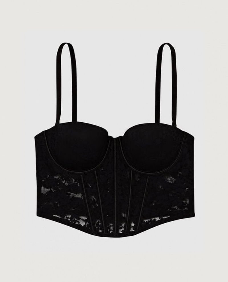 Bras La Senza Lightly Forro Strapless Top Mujer Negras | vq8K4st4